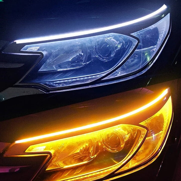 bande led phare voiture blanc