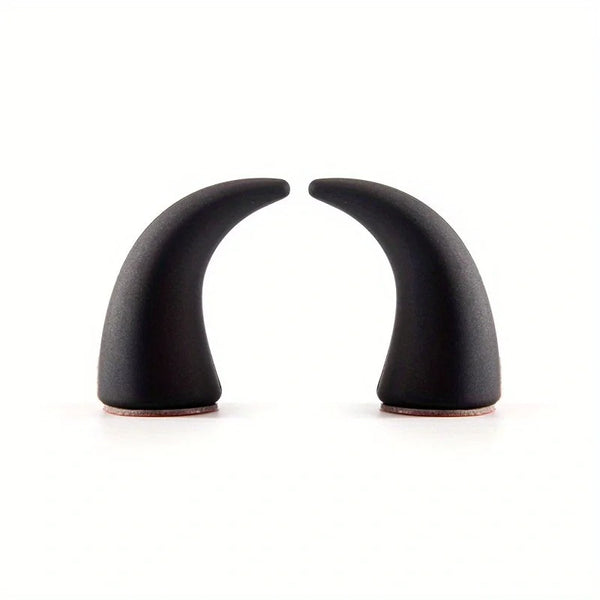 Paire de cornes décoratives noires pour voiture, idéales pour personnaliser discrètement votre intérieur auto avec humour