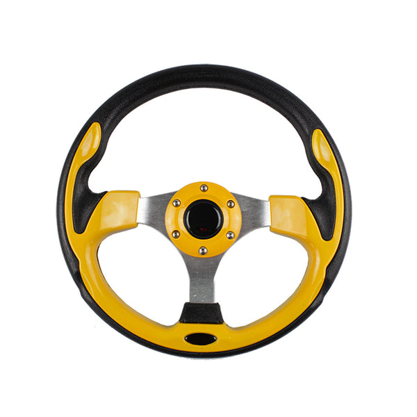 volant sport universel jaune vibrant