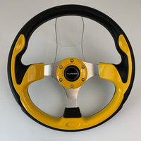 volant sport universel jaune