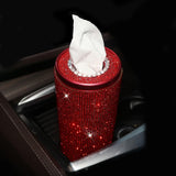 boîte de mouchoirs strass rouge pour voiture