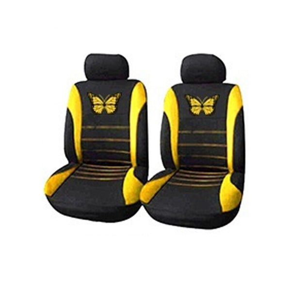 housse siège auto universelle motif papillon jaune