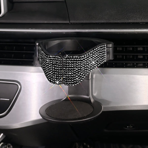 porte gobelet voiture diamant noir