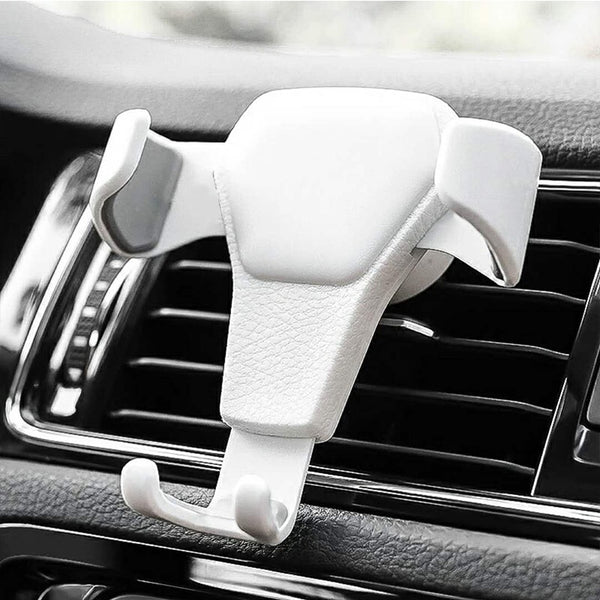support téléphone voiture ventilation blanc