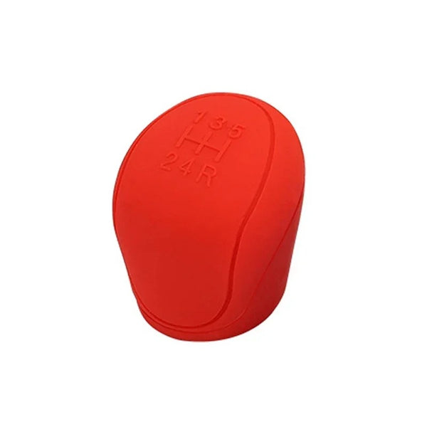 housse pommeau de vitesse silicone rouge 5 vitesses