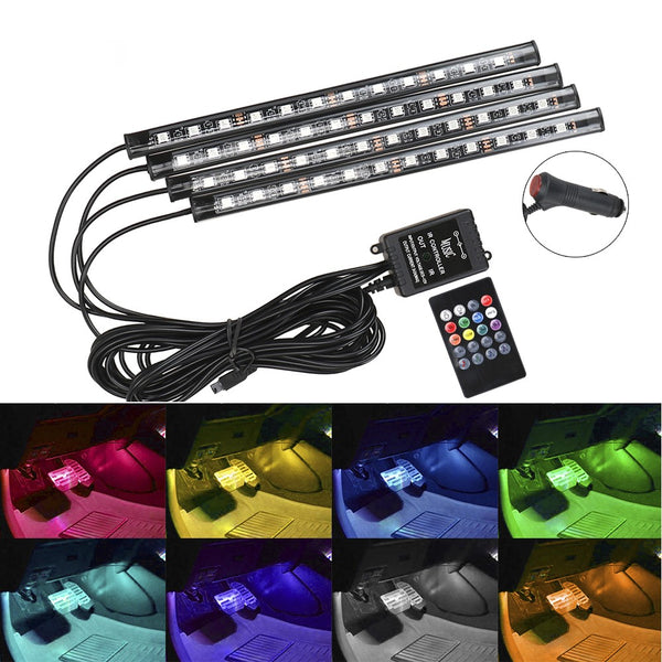 Kit LED Intérieur pour Allume-Cigare Voiture - 4 Barres