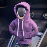 protection levier de vitesse sweat à capuche violet