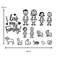 Sticker Voiture Famille – Décoration Familiale