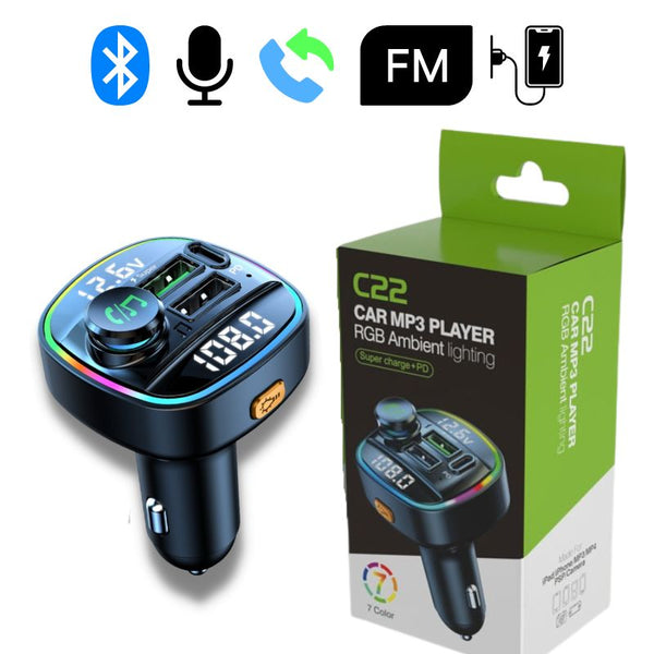 Generic Transmetteur FM Bluetooth 5.0, Carte Mémoire, USB, Double