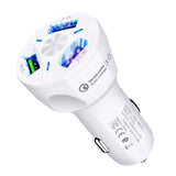 chargeur-allume cigare triple prise usb voiture blanc