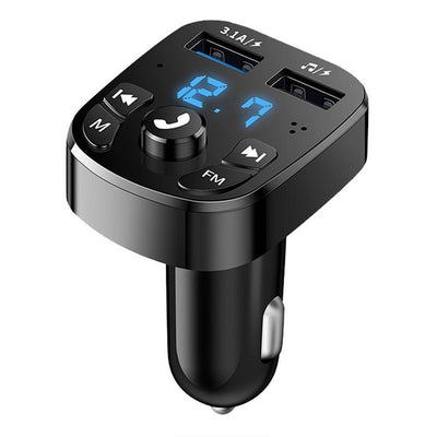 Transmetteur Audio GENERIQUE Lencent Transmetteur Fm Bluetooth, Bluetooth Lecteur Mp3 Adaptateur Radio Sans Fil Kit émetteur Fm Voiture Chargeur, Appel Mains Libres, 2 Usb Port