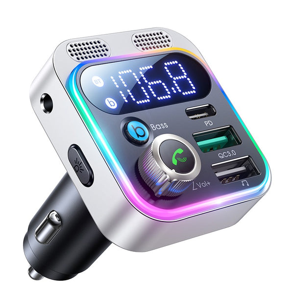 fm bluetooth voiture couleur argent