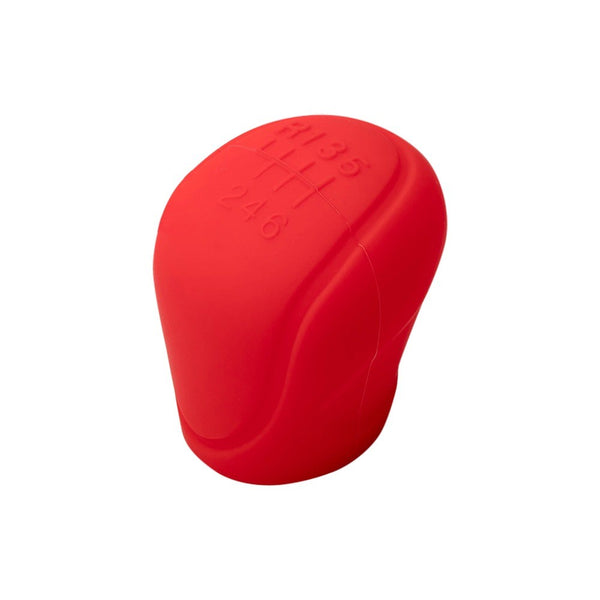 Couvercle bouton levier vitesse voiture 5 vitesses silicone élastique  (rouge)