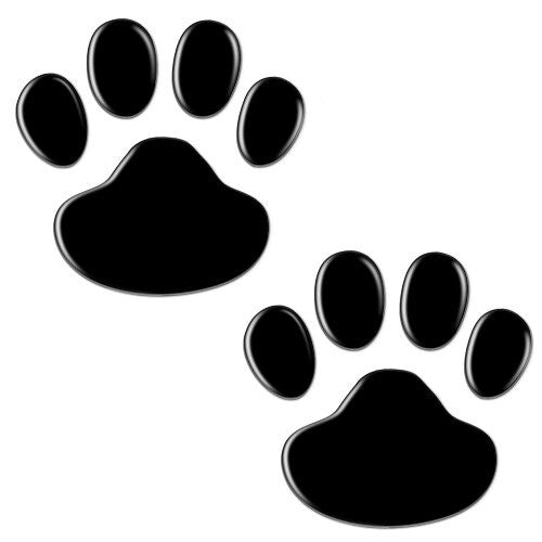 stickers pattes de chien noir